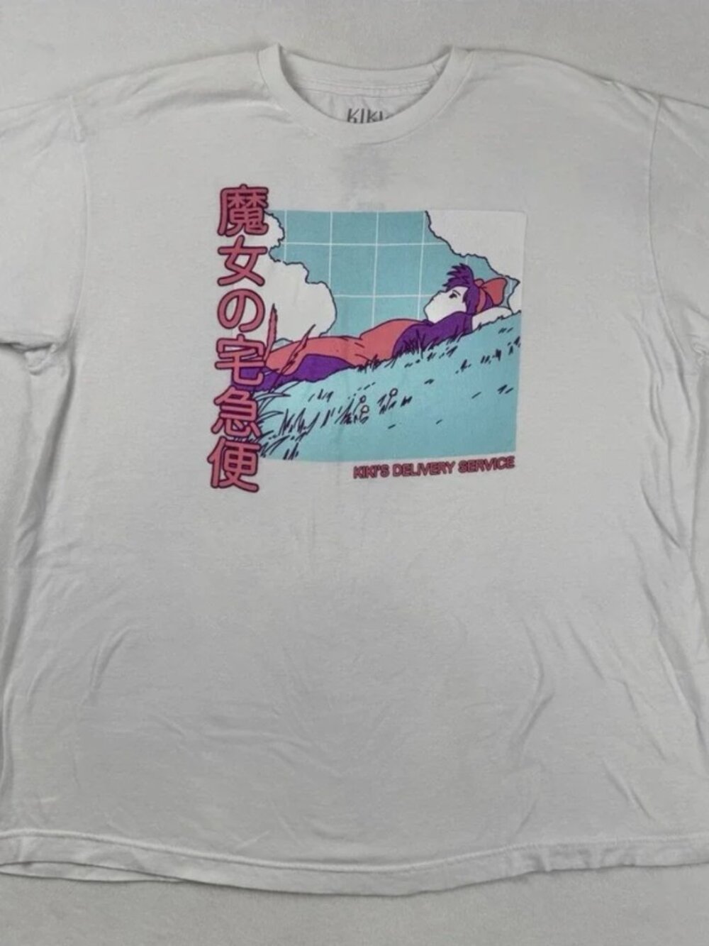 Kiki's Delivery Service Anime Graphic T Shirt Studio Ghibli White Size XL